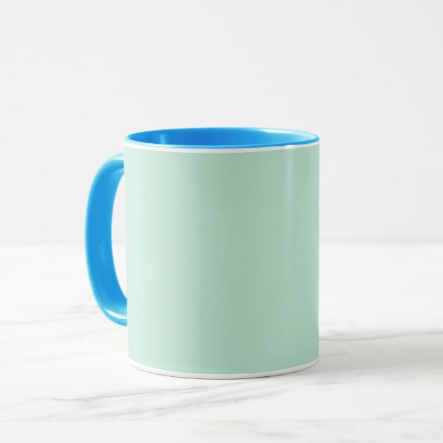 Caneca Azul aero (cor sólida)  (Frente Esquerda)