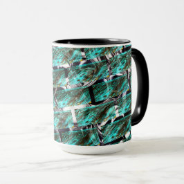 Caneca Azul-claro, bolhas na grade ou efeito de tijolo?