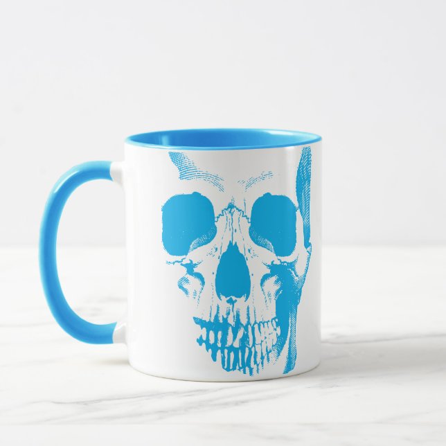 Caneca Azul com rosto (Esquerda)