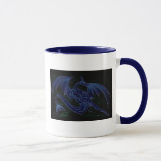 Caneca azul da onda
