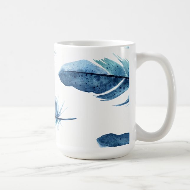 Caneca azul da pena (Direita)