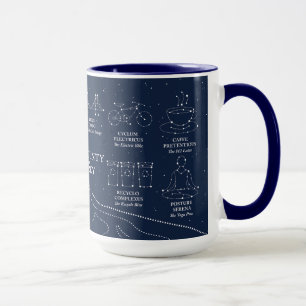 Caneca azul de 15 oz Marin County Night Sky