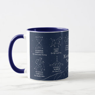 Caneca azul de 330 ml do céu noturno do condado de