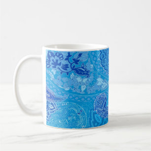 Caneca azul de Paisley