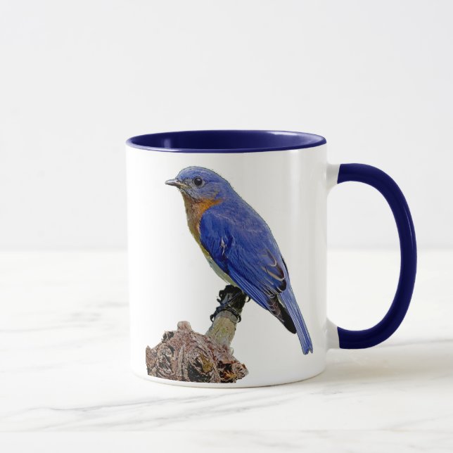 Caneca azul do anel do BlueBird (Direita)
