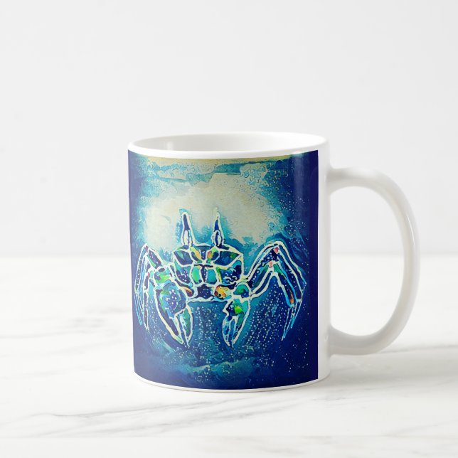 Caneca azul do caranguejo do fantasma (Direita)