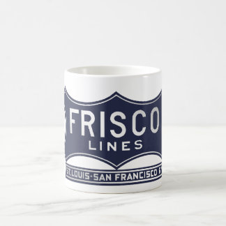 Caneca azul do logotipo de St Louis San Francisco