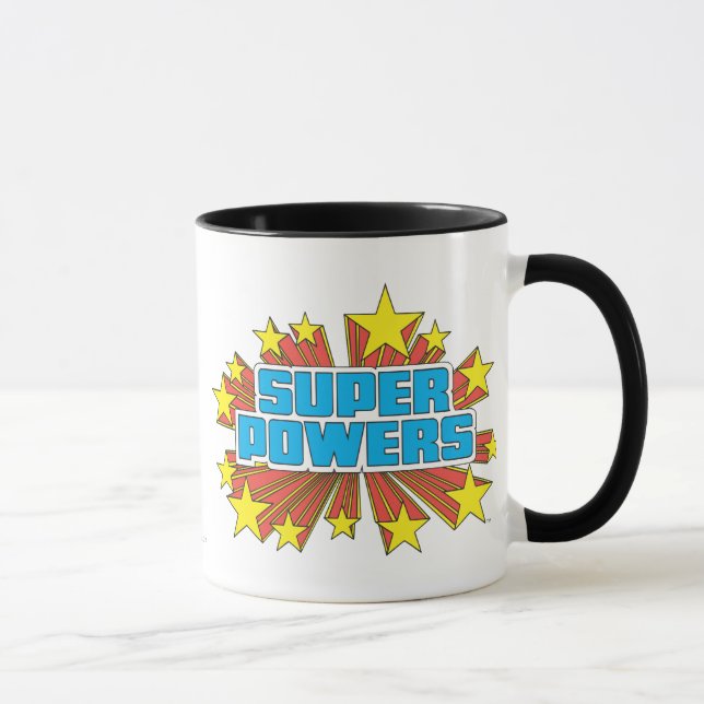 Caneca Azul do logotipo Super Powers™ (Direita)