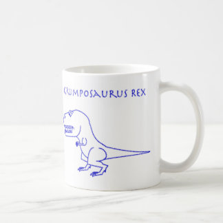 Caneca azul do pastel de Grumposaurus Rex