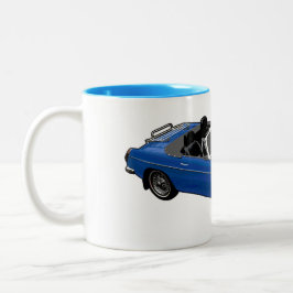Caneca azul do roadster