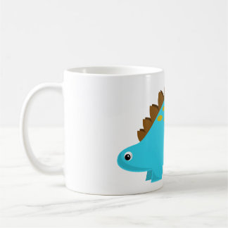 Caneca azul do Stegosaurus