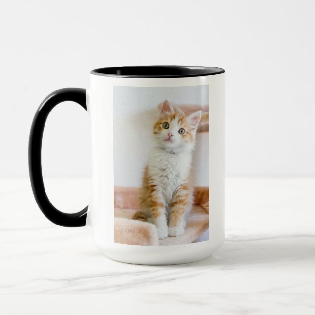 Caneca Azul doce gatinho Eyed (Esquerda)