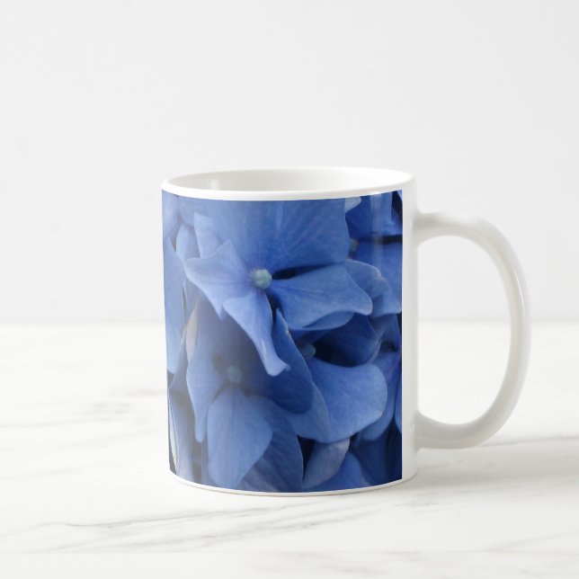 Caneca azul dos Hydrangeas (Direita)
