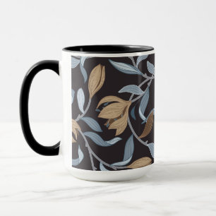 Caneca Azul e Tan William Morris Elegante inspirados