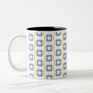 caneca azul-estrela