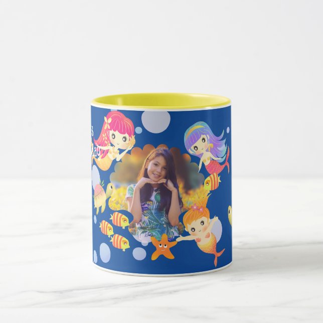 Caneca Azul Fotográfico das Sereias (Centro)