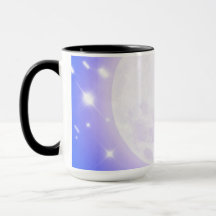 Caneca Azul Lua e Estrelas