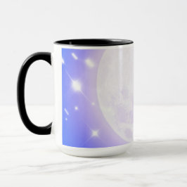 Caneca Azul Lua e Estrelas