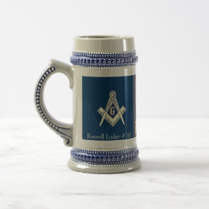 Caneca azul maçónica do alojamento