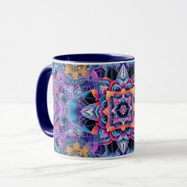 Caneca Azul-mandala