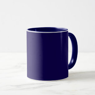 Caneca azul marinho com acabamento azul marinho,