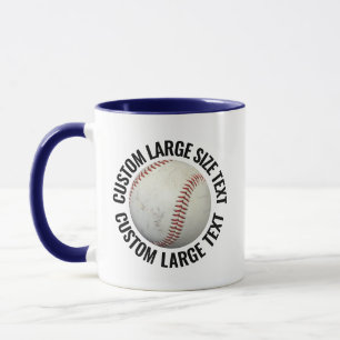 Caneca Azul Marinho Grande Combo 11oz de Beisebol Persona