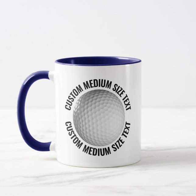 Caneca Azul Marinho Médio Combo 11oz Golf Personalizado (Esquerda)
