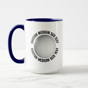 Caneca Azul Marinho Médio Combo 15oz Golf Personalizado