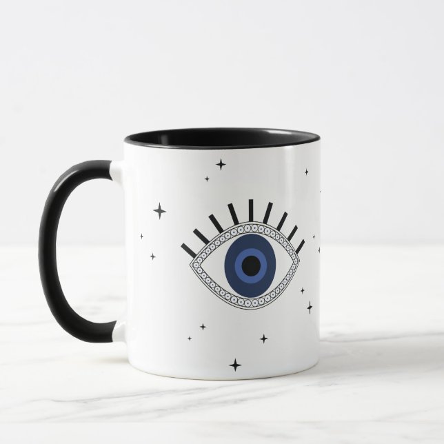 Caneca Azul proteção ocular boa sorte amuleto mágico (Esquerda)