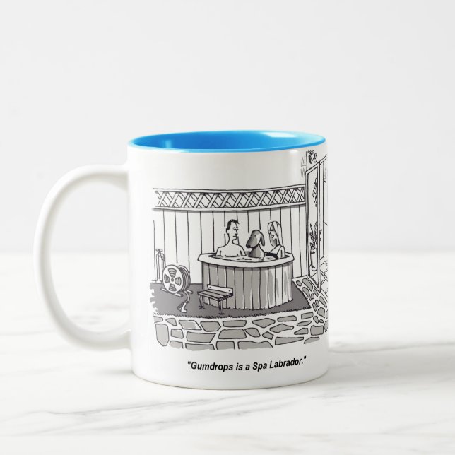 Caneca azul Spa Labrador (Esquerda)