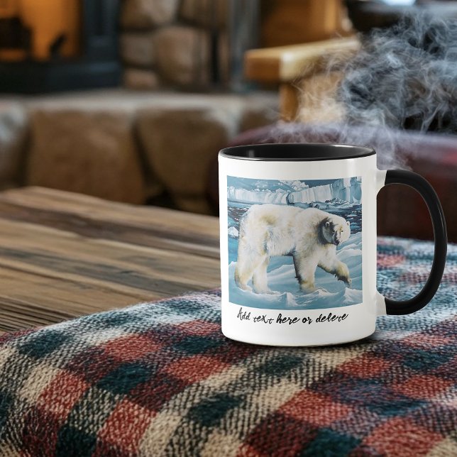 Caneca Azul-Urso Polar Ártico (Criador carregado)
