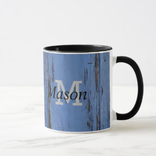 Caneca Azul-vulgar de madeira russa popular