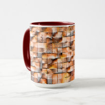 azulejo de cerâmica rústica laranja cinza com falh