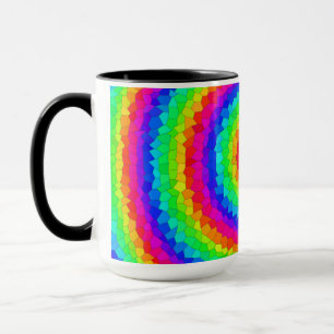 Caneca Azulejo de Mosaico Arco-Íris