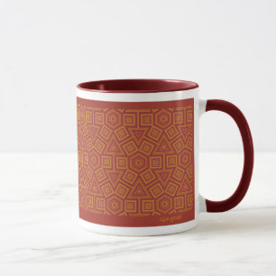 Caneca Azulejo Hexagon Terracotta