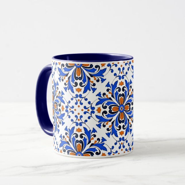 Caneca azulejo italiano (Frente Esquerda)