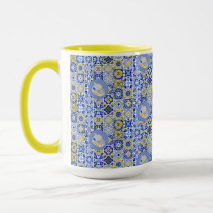 Caneca Azulejos azuis e sardos