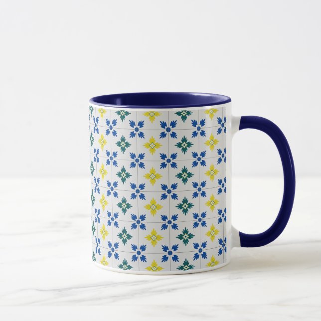 Caneca Azulejos bonito de Lisboa ou padrão azulejo (Direita)