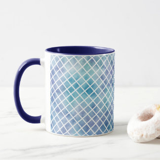 Caneca Azulejos de cor azul roxo