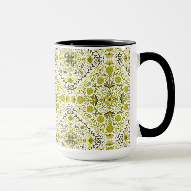 Caneca Azulejos Florais em verde (Direita)