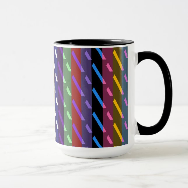 Caneca Azulejos Geométricos Decorativos Padrão Mosaico #4 (Direita)