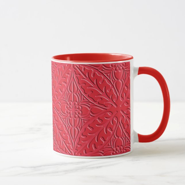 Caneca Azulejos marroquinos - vermelho cinábrio (Direita)