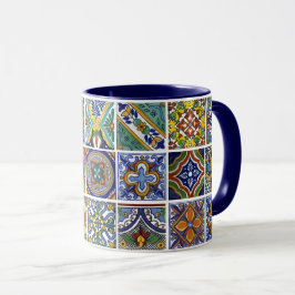 Caneca Azulejos mexicanos de Talavera