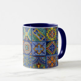 Caneca Azulejos mexicanos de Talavera