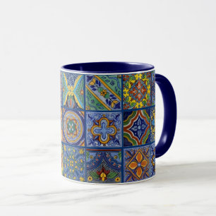 Caneca Azulejos mexicanos de Talavera