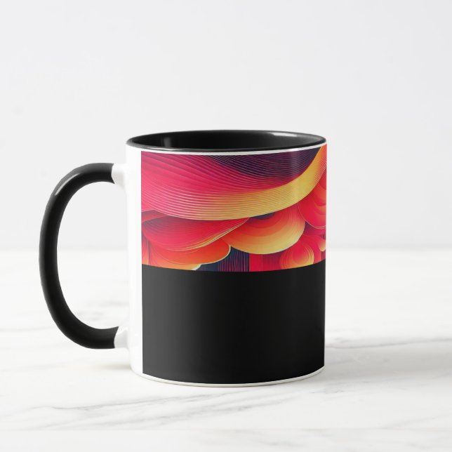 Caneca B06 - Tasse mit  Rot Gelb Farbverlauf  (Esquerda)