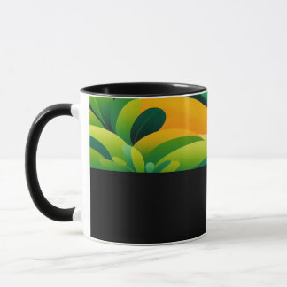 Caneca B08 - Tasse mit Gelb Grün Farbverlauf