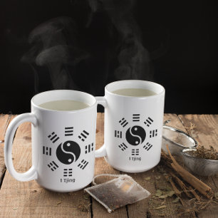 Caneca Ba Gua, oito trigramas, yin yang personalizável