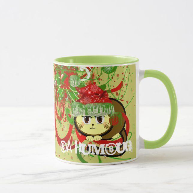 Caneca Ba Humbug Kitty Cat Grunge Natal Férias (Direita)