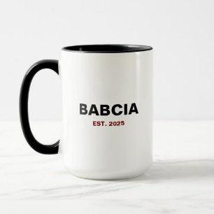 Caneca "Babcia Est. Ano" - O presente perfeito para a vov